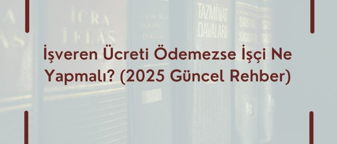 Ücreti ödenmeyen işçi ne yapmalı? İş Kanunu kapsamında haklarınız, arabuluculuk süreci, dava açma ve icra takibi gibi tüm aşamaları 2025 yılı güncel bilgilerle öğrenin. Diğer Makalelerimize ulaşmak için : https://www.tasci.av.tr/makaleler/ Resmi Gazete: https://www.resmigazete.gov.tr/