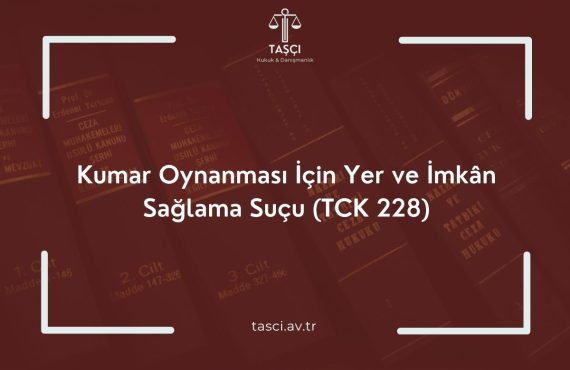 Kumar Oynanması İçin Yer ve İmkân Sağlama Suçu (TCK 228) Kumar Suçu Kumar Oynatmak Cezası Kumar Cezası